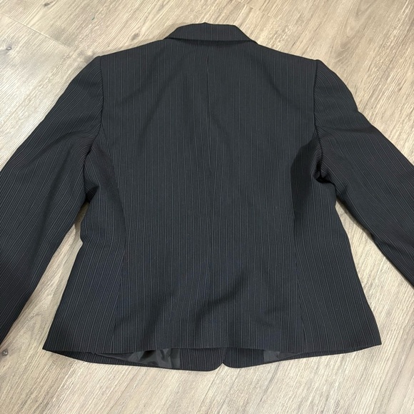 Tahari ASL Stripe Blazer Jacket Black Women's 14 Stretch Office Career - Picture 13 of 16